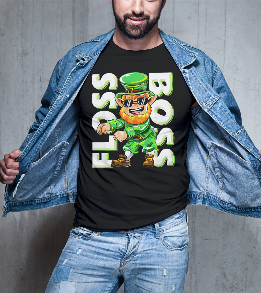 Floss Boss Leprechaun Dance St. Patrick's Day T-Shirt