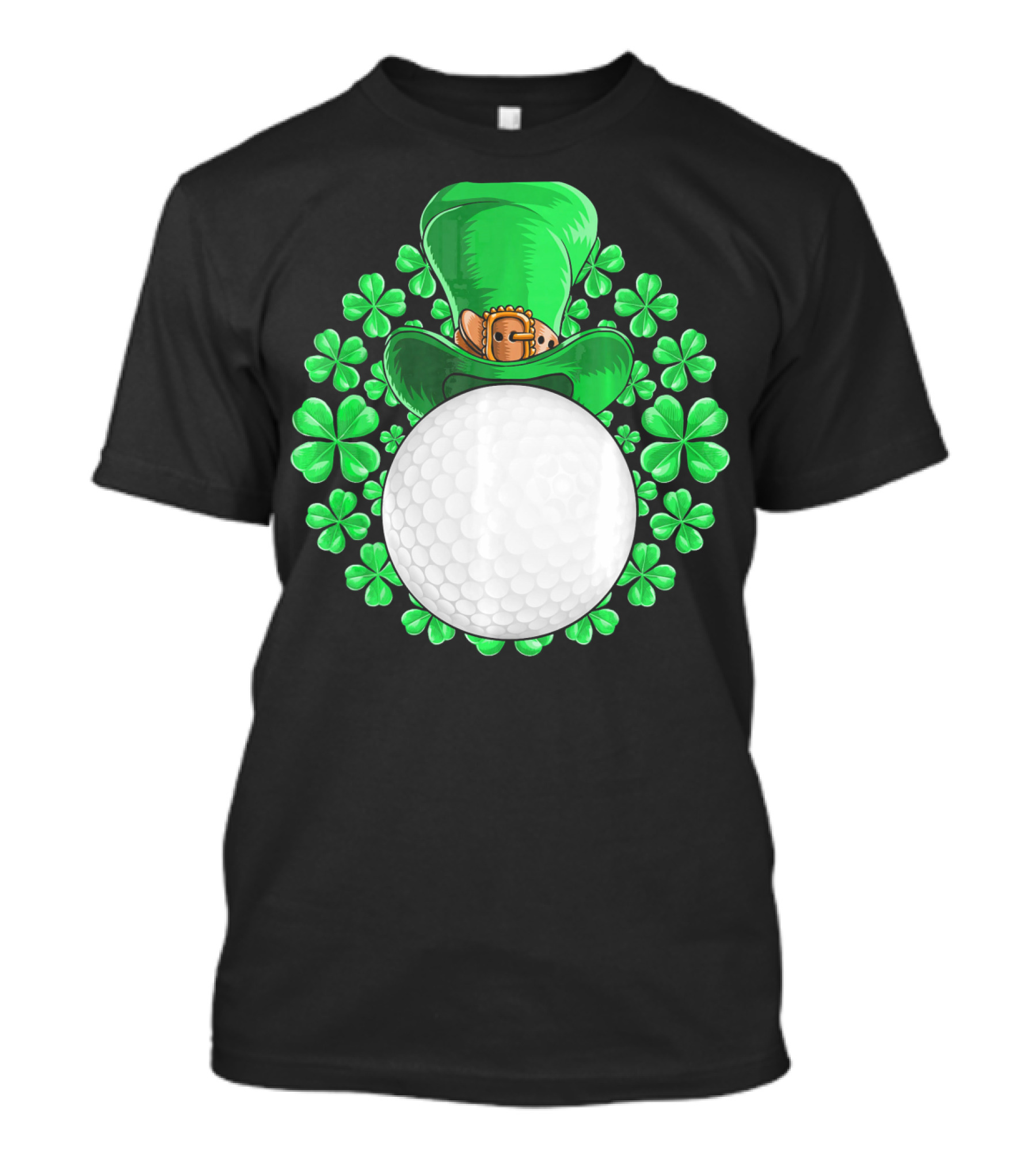 St Patricks Day Golfing Shamrock Hat Golf Ball T-Shirt