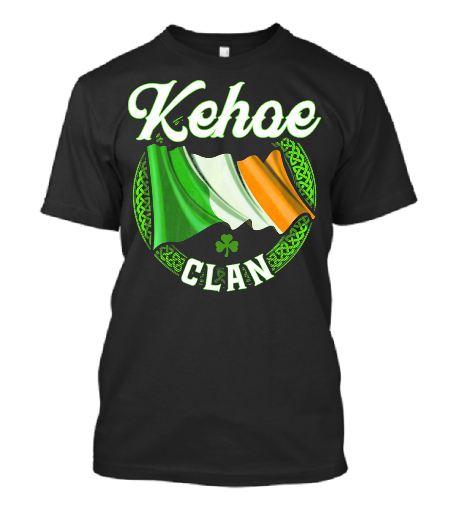Kehoe Clan Irish Last Name Ireland Flag Shamrock T-Shirt