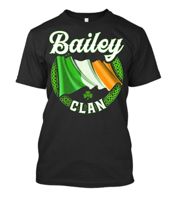 Bailey Clan Irish Flag Shamrock T-Shirt