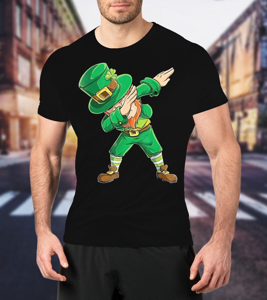 Dabbing Leprechaun Dab Dance St Patricks Day Irish Green Hat T-Shirt