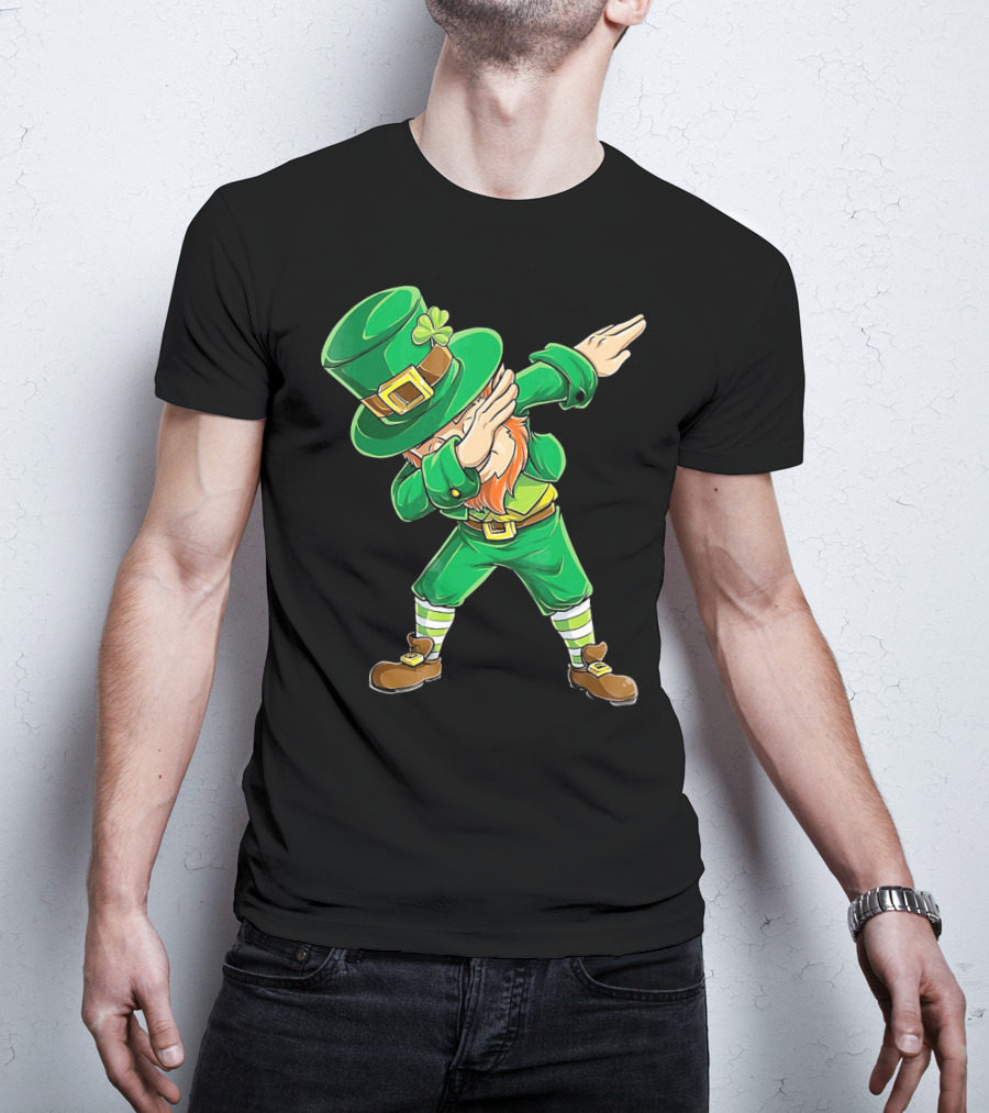 Dabbing Leprechaun Dab Dance St Patricks Day Irish Green Hat T-Shirt