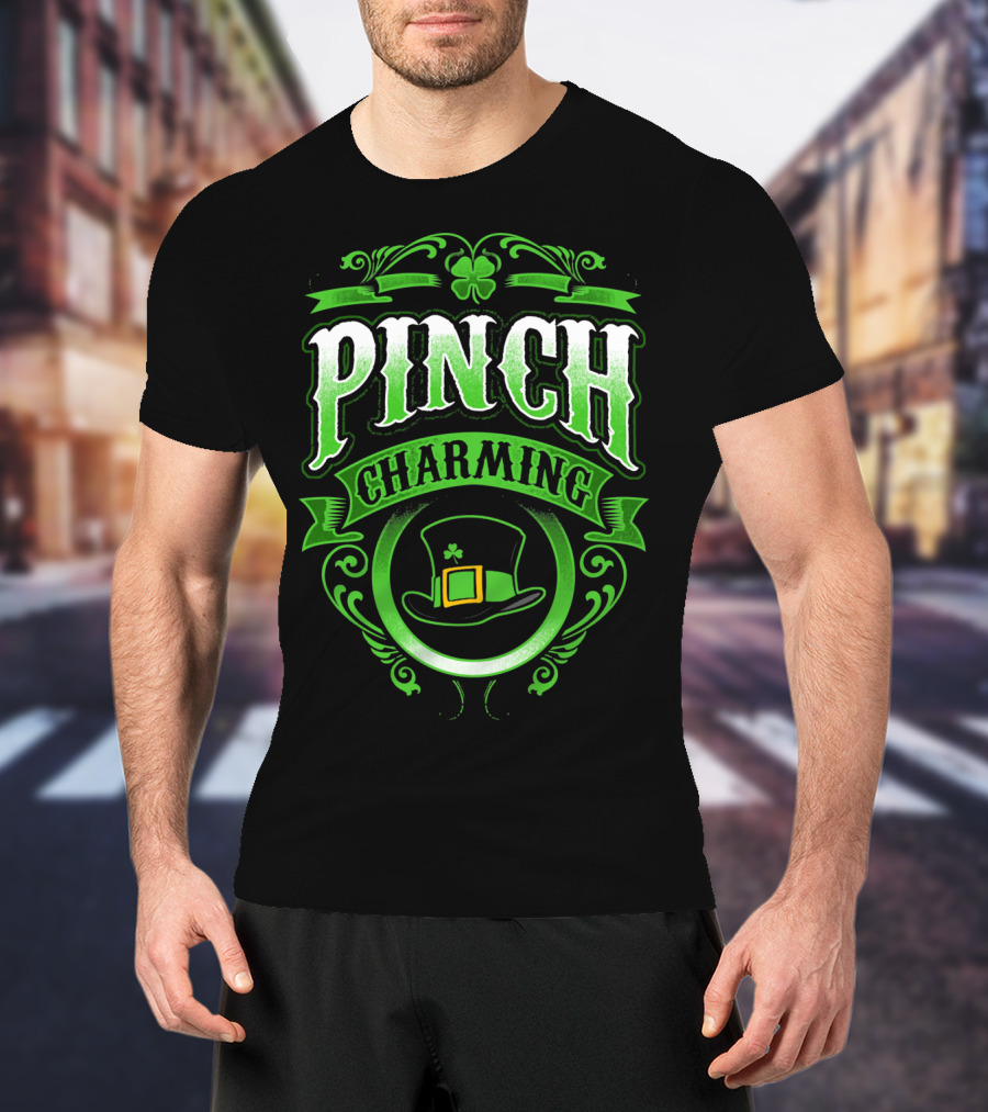 Pinch Charming Saint Patricks Day Hat Clover T-Shirt