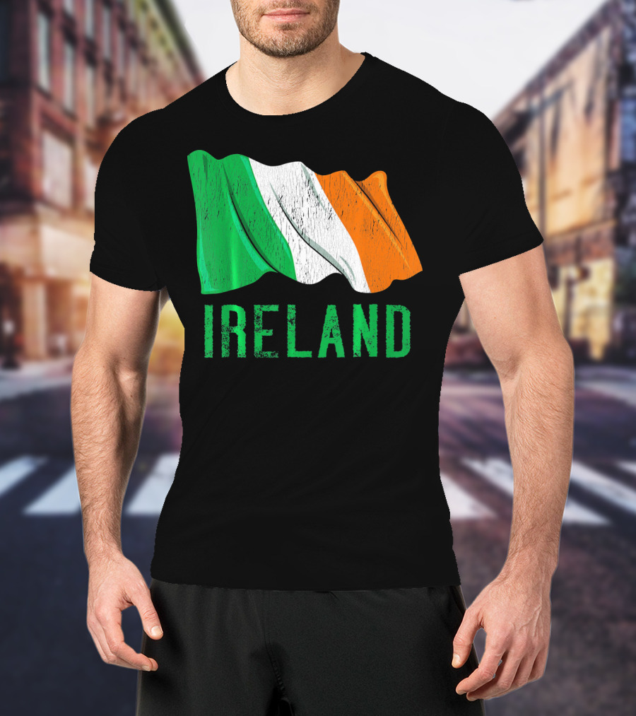 Vintage Ireland Flag Irish Retro St. Pat Ireland T-Shirt