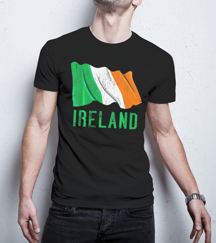 Vintage Ireland Flag Irish Retro St. Pat Ireland T-Shirt