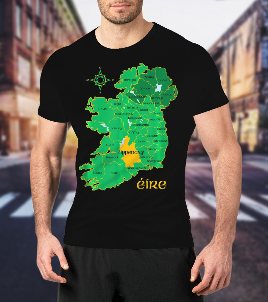 Tipperary Ireland Irish County Map Éire T-Shirt