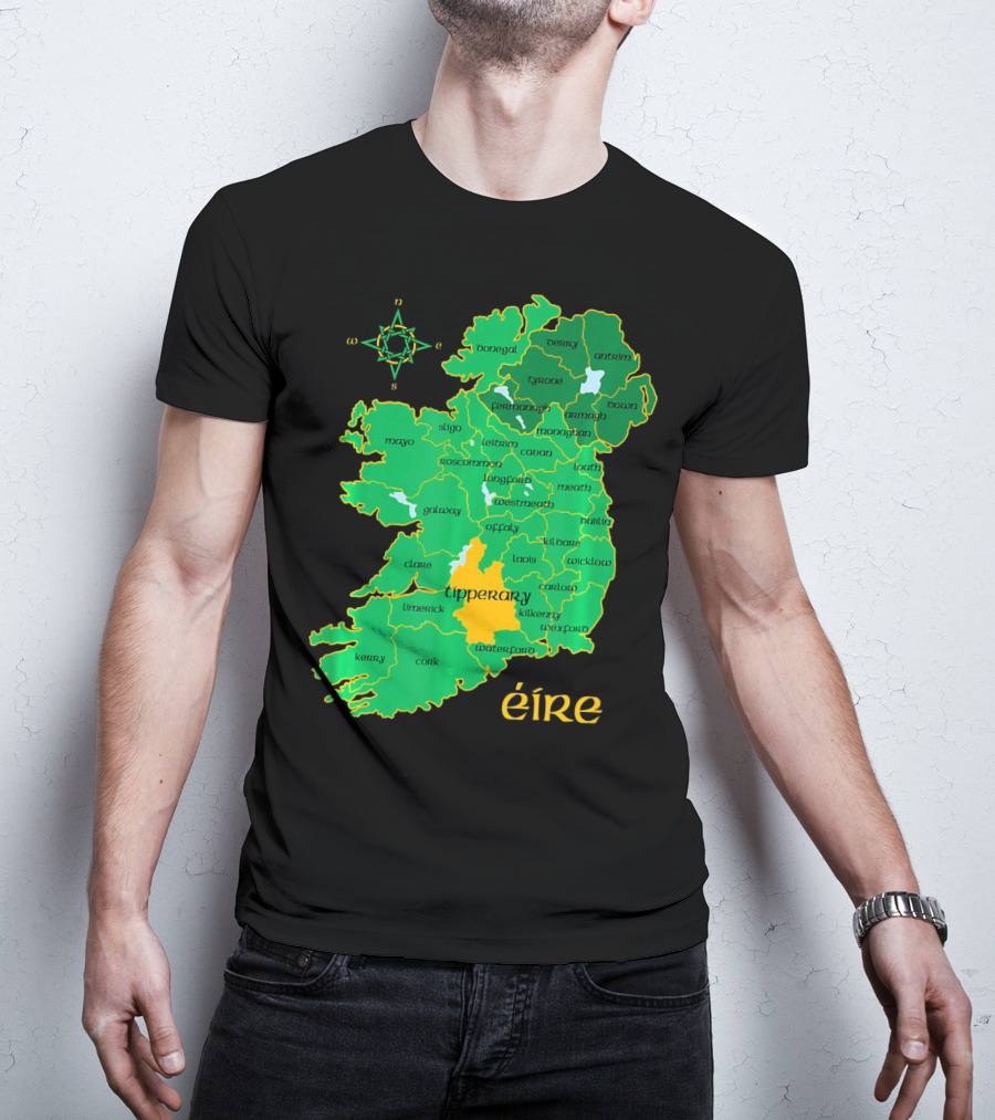 Tipperary Ireland Irish County Map Éire T-Shirt