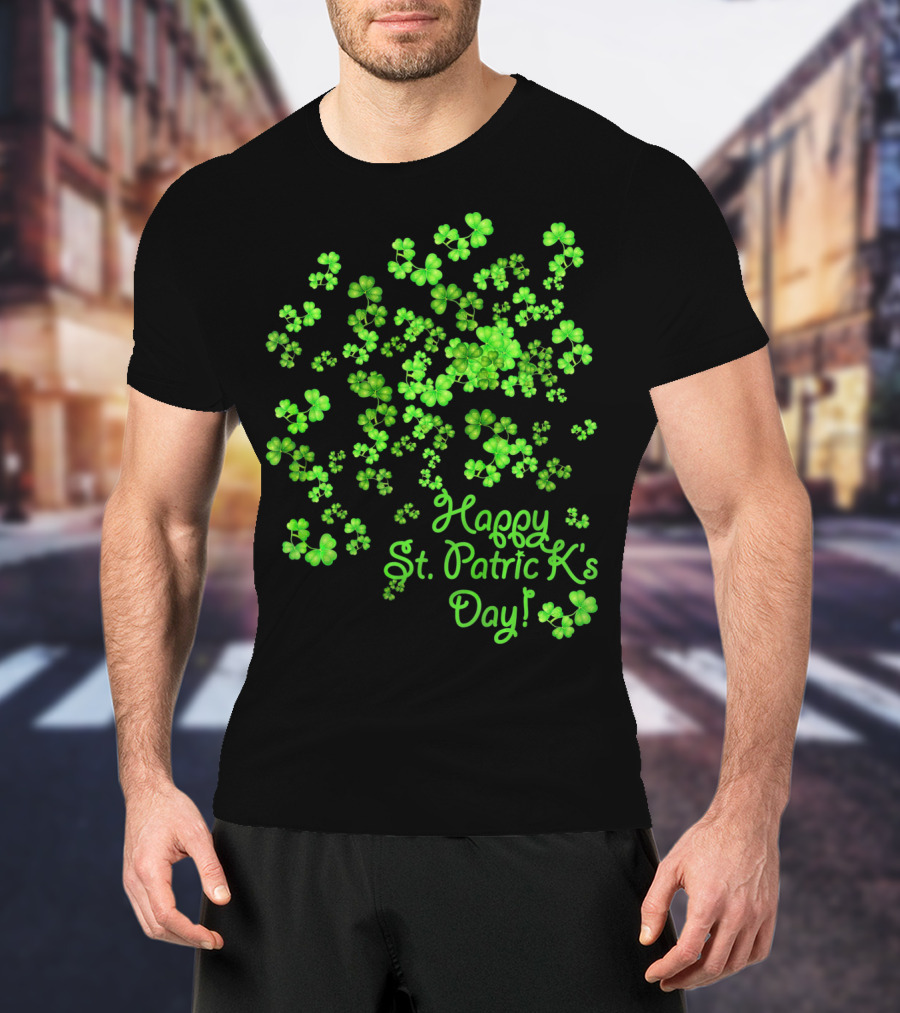 Happy St. Patrick's Day Lucky Shamrocks T-Shirt