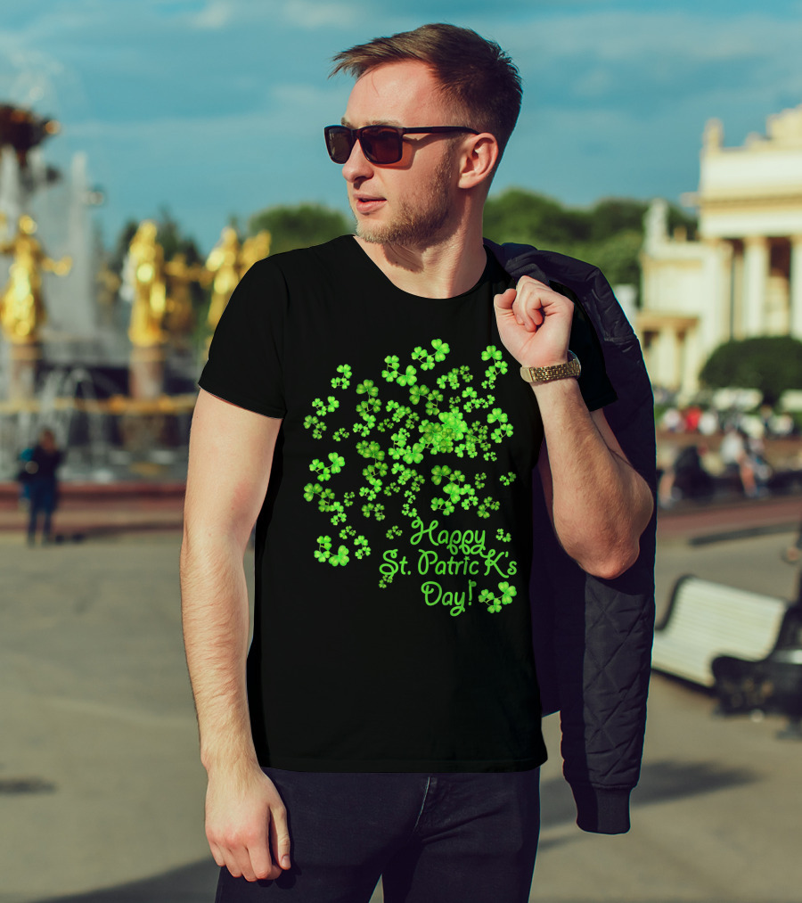Happy St. Patrick's Day Lucky Shamrocks T-Shirt