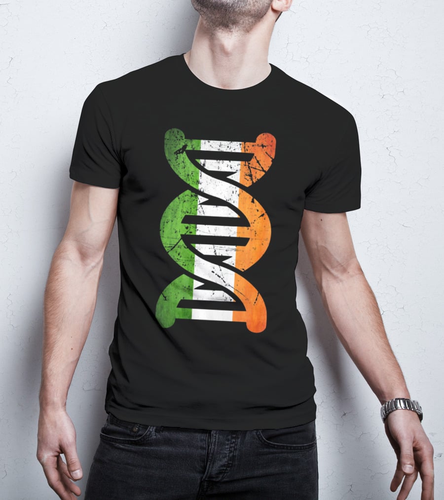 Irish Flag DNA Symbol Heritage T-Shirt