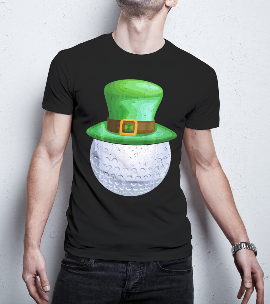 Leprechaun Hat On Golf Ball T-Shirt