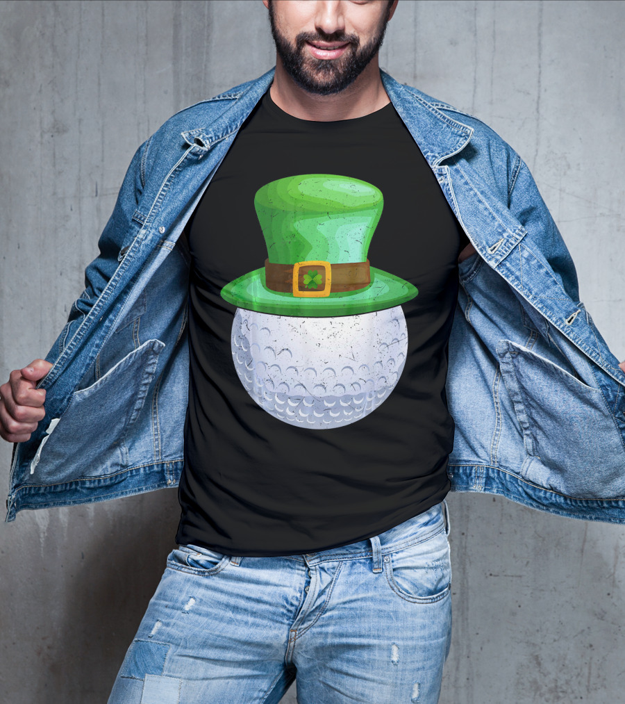 Leprechaun Hat On Golf Ball T-Shirt