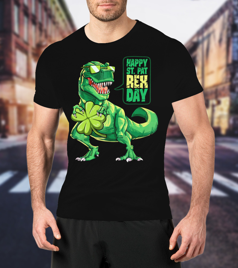 Happy St. Pat Rex Day Irish Dinosaur St Patricks T-Shirt