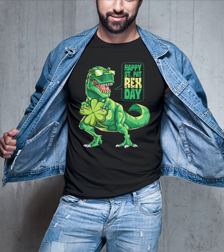 Happy St. Pat Rex Day Irish Dinosaur St Patricks T-Shirt