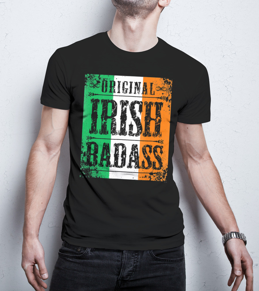 Original Irish BadAss Flag St Paddy Day T-Shirt