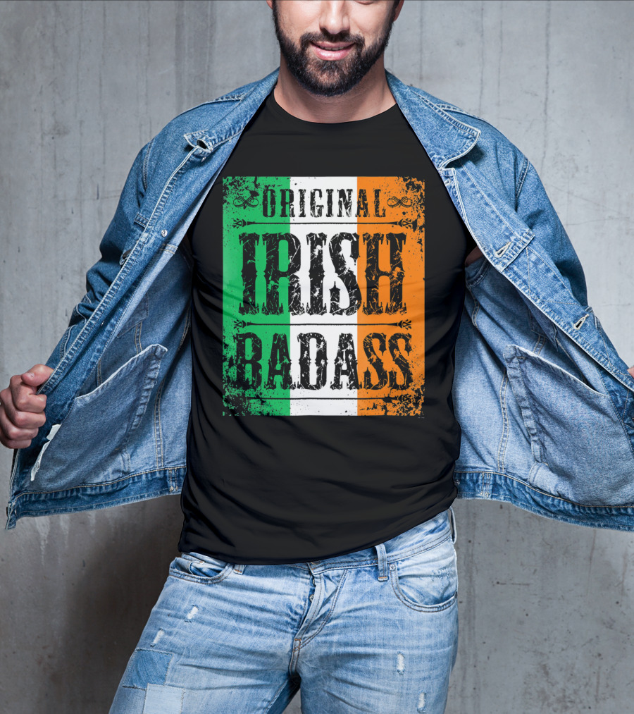 Original Irish BadAss Flag St Paddy Day T-Shirt