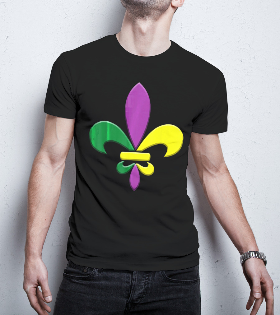 Fleur-de-Lis Mardi Gras New Orleans Party Classic Colors T-Shirt