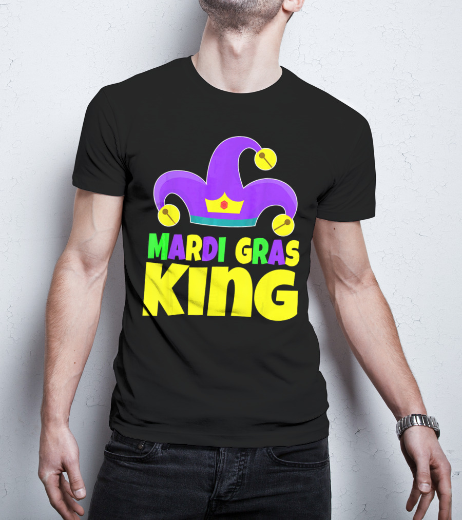 Mardi Gras King Crown Jester Hat T-Shirt