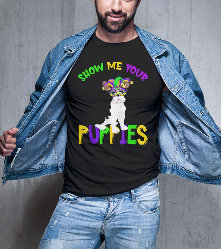 Show Me Your Puppies French Bulldogs Jester Hat T-Shirt