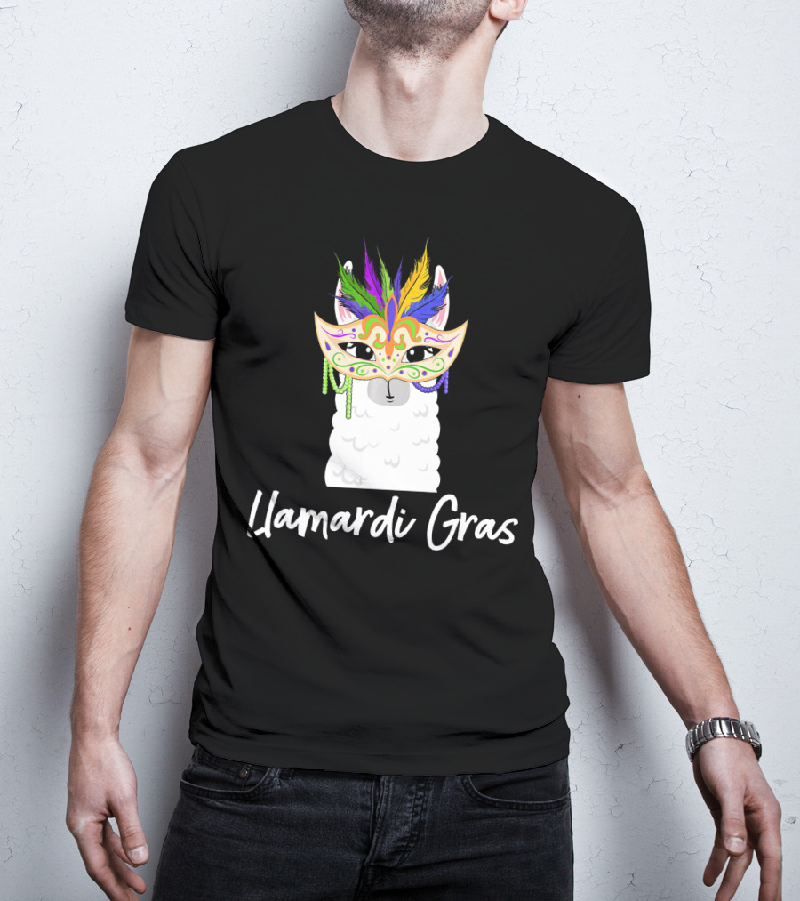 Llamardi Gras Celebrate Mardi Gras Carnival Para T-Shirt
