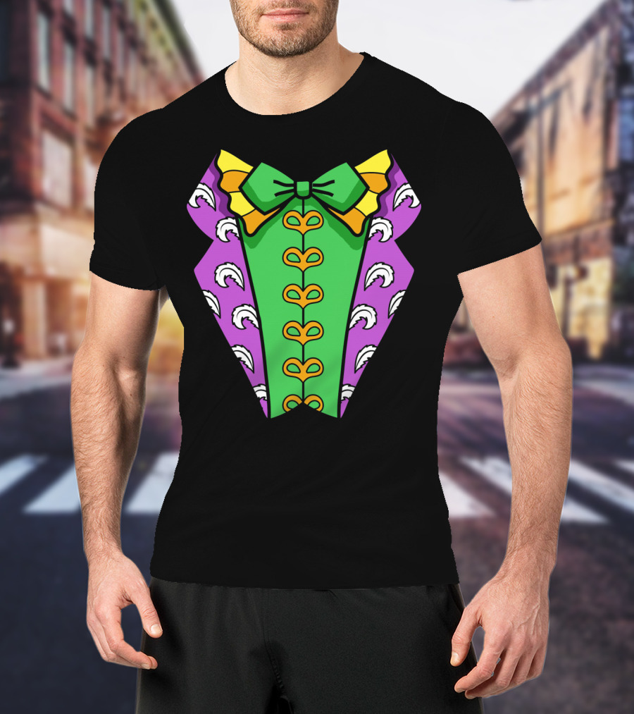 Mardi Gras Tuxedo Funny Party Celebration Costume T-Shirt