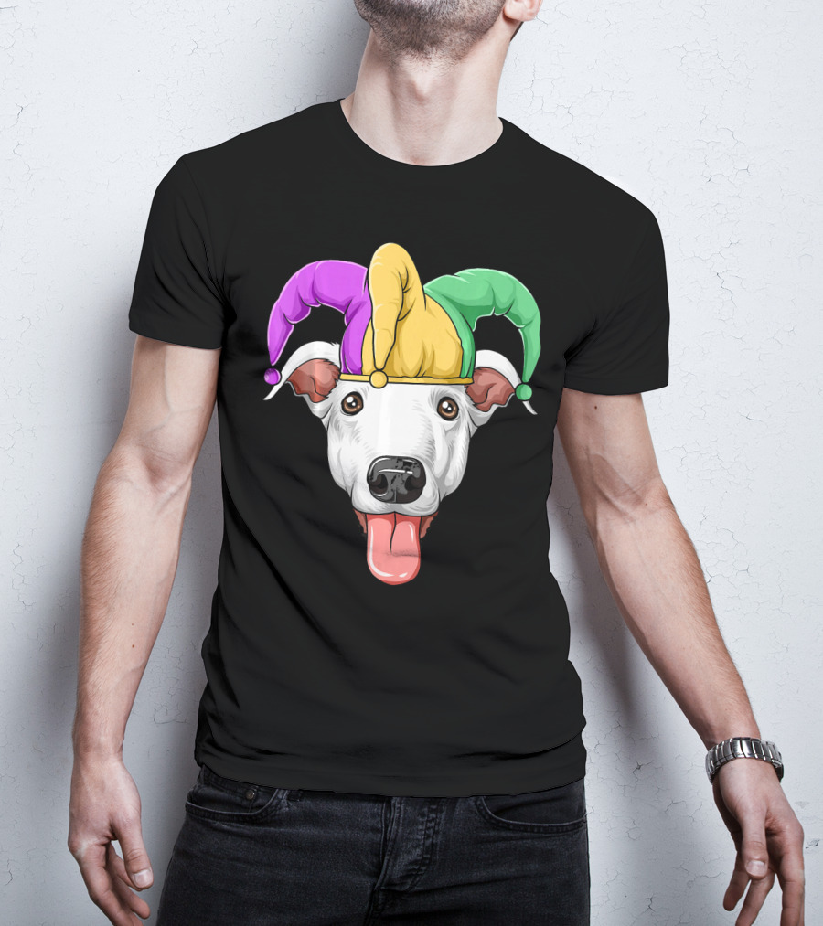 Mardi Gras Greyhound Carnival Jester Hat T-Shirt