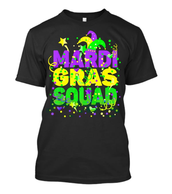 Mardi Gras Squad Stars And Celebration Elements T-Shirt