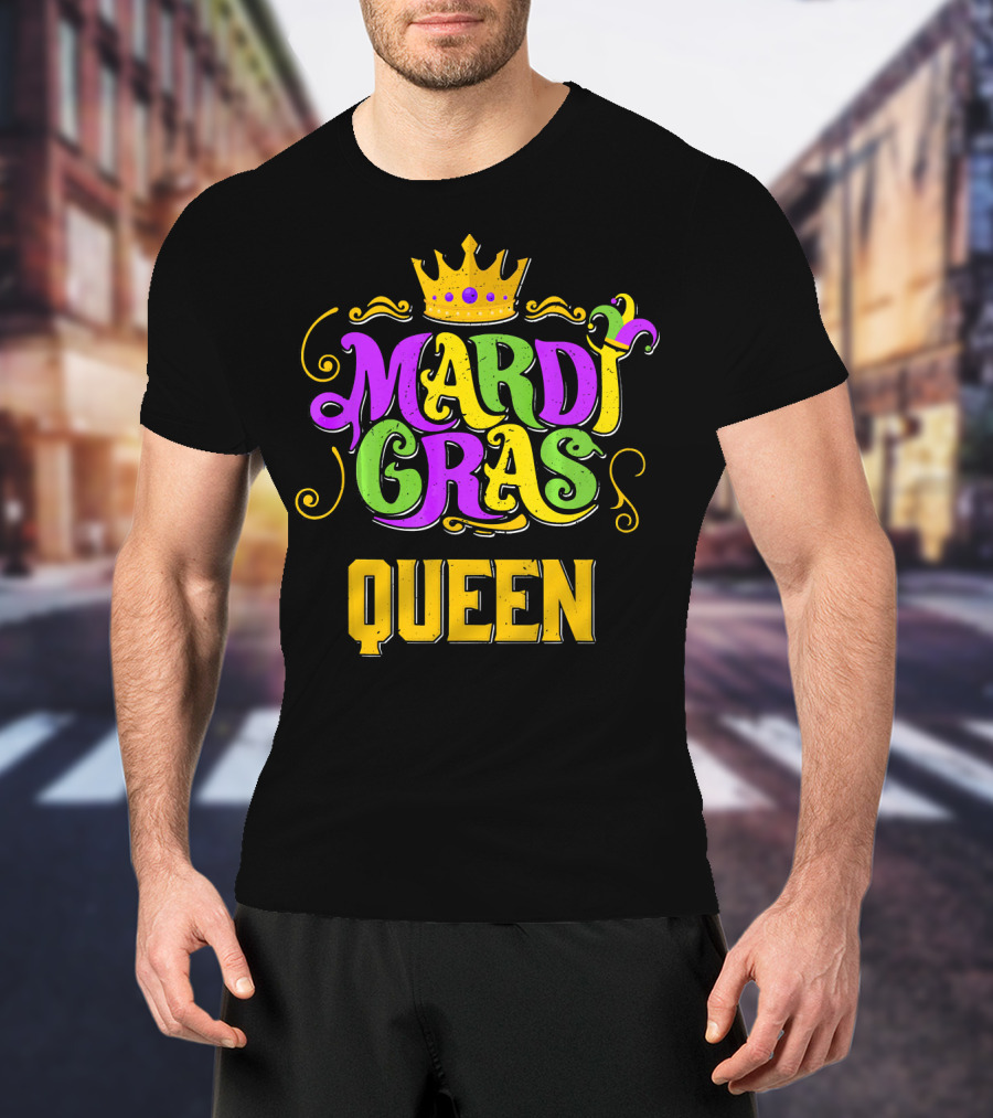 Mardi Gras Queen Crown Carnival Party T-Shirt