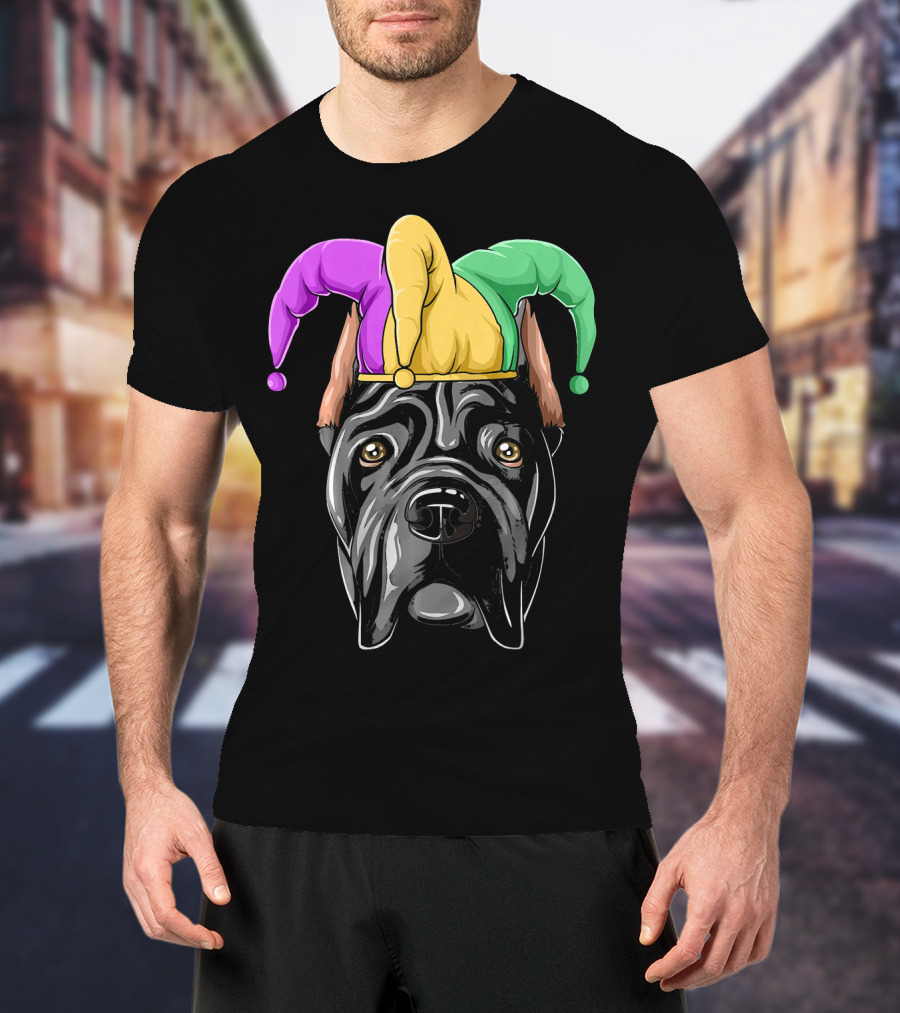 Cane Corso Mardi Gras Jester Carnival Hat T-Shirt