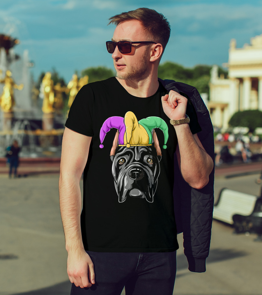 Cane Corso Mardi Gras Jester Carnival Hat T-Shirt
