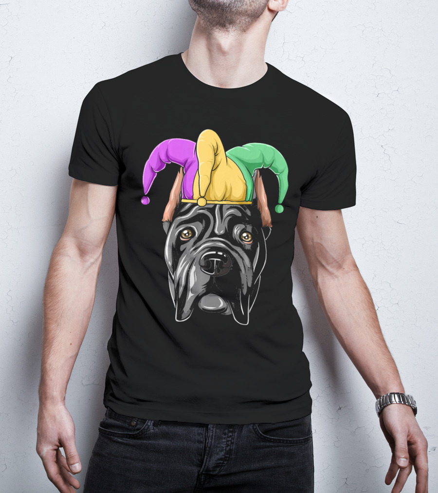 Cane Corso Mardi Gras Jester Carnival Hat T-Shirt