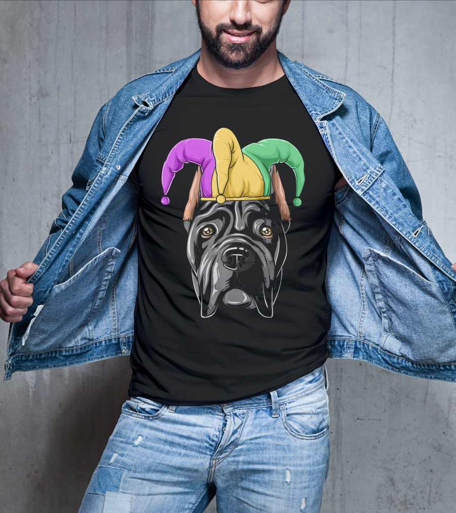 Cane Corso Mardi Gras Jester Carnival Hat T-Shirt