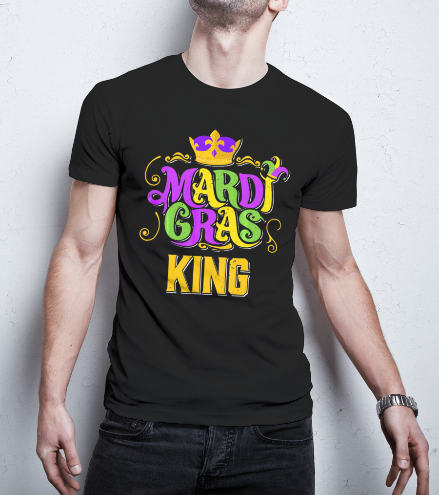 Mardi Gras King Crown Carnival Party T-Shirt
