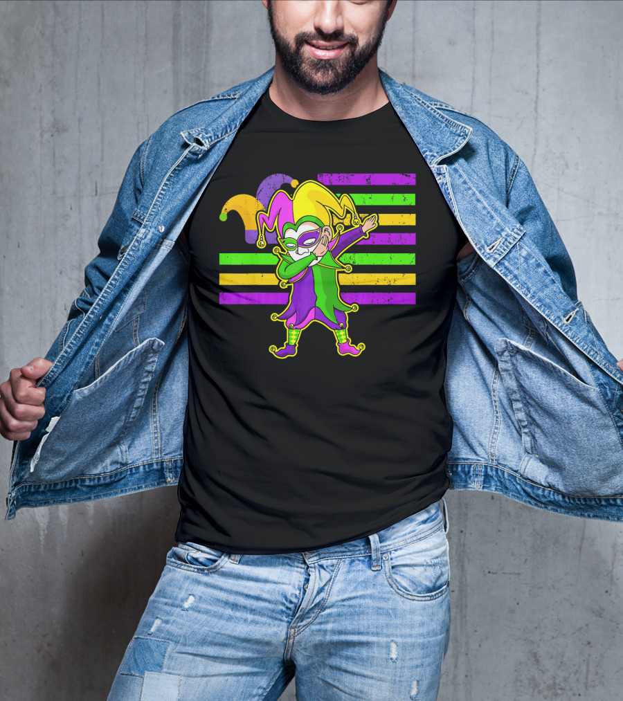 Mardi Gras Jester Dabbing T-Shirt