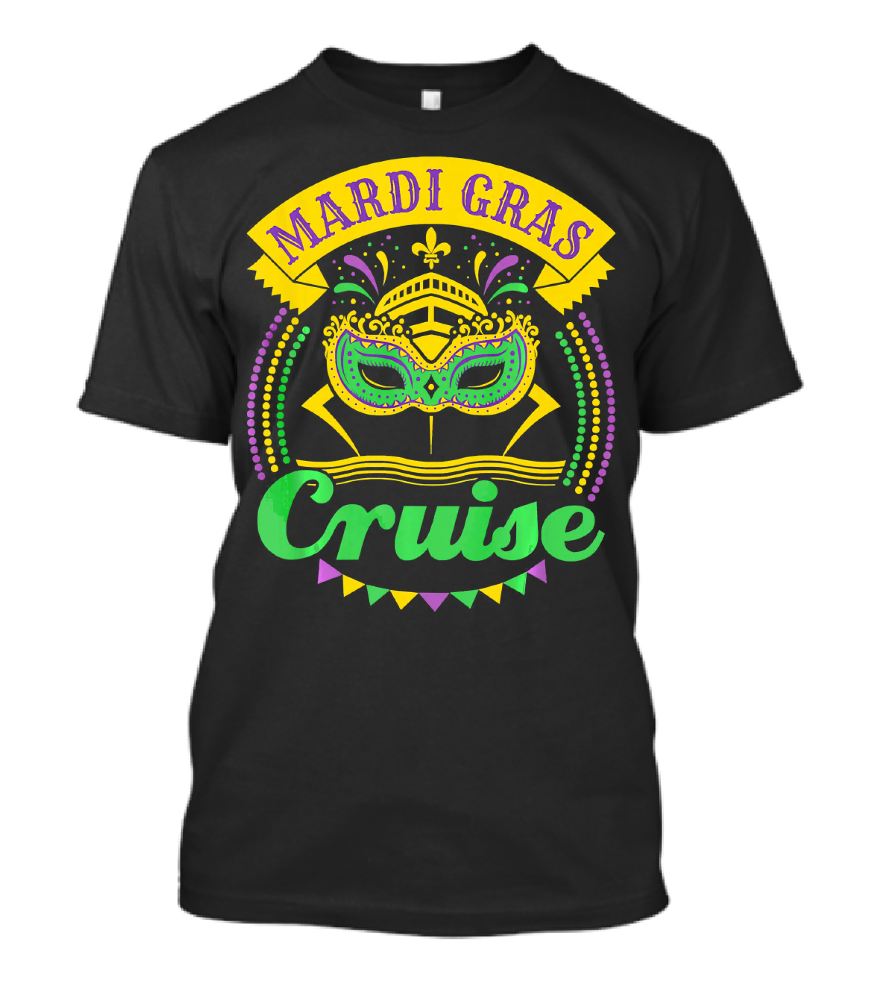 Mardi Gras Cruise Mask T-Shirt