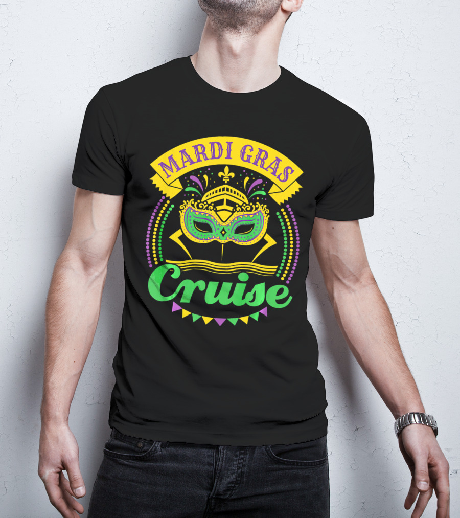 Mardi Gras Cruise Mask T-Shirt