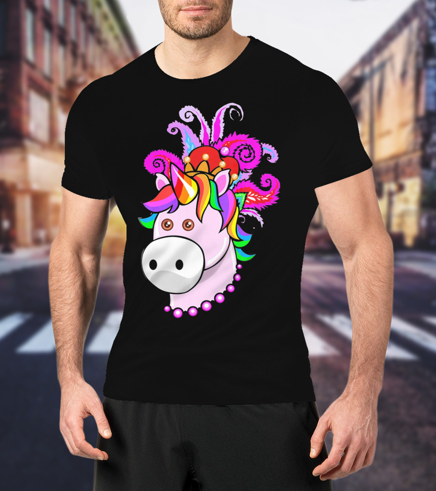 Kids Unicorn Mardi Gras New Orleans T-Shirt