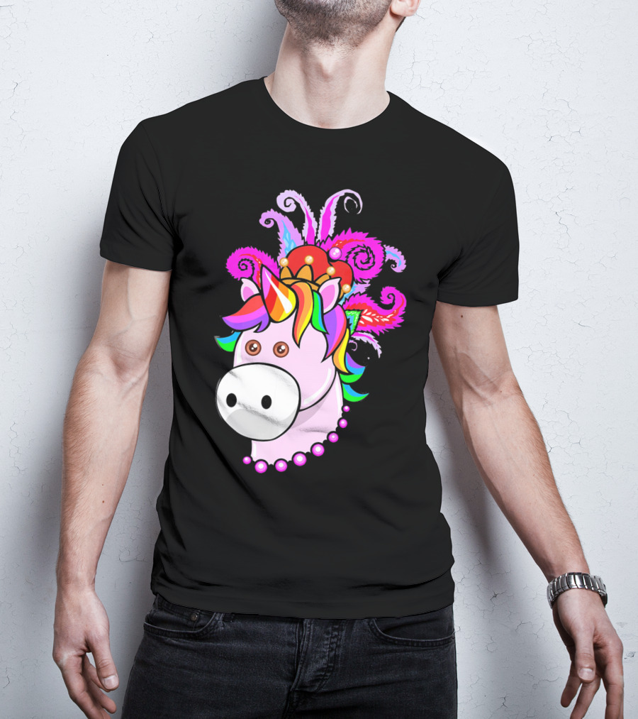 Kids Unicorn Mardi Gras New Orleans T-Shirt