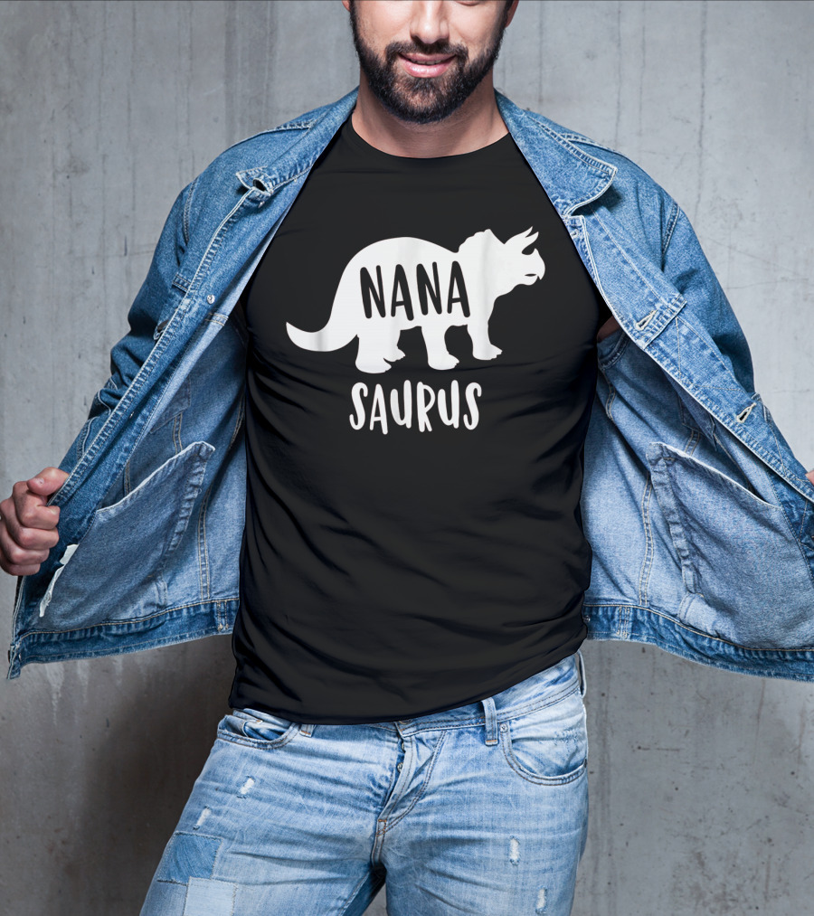Nanasaurus Funny Dinosaur Nana Saurus Triceratops T-Shirt