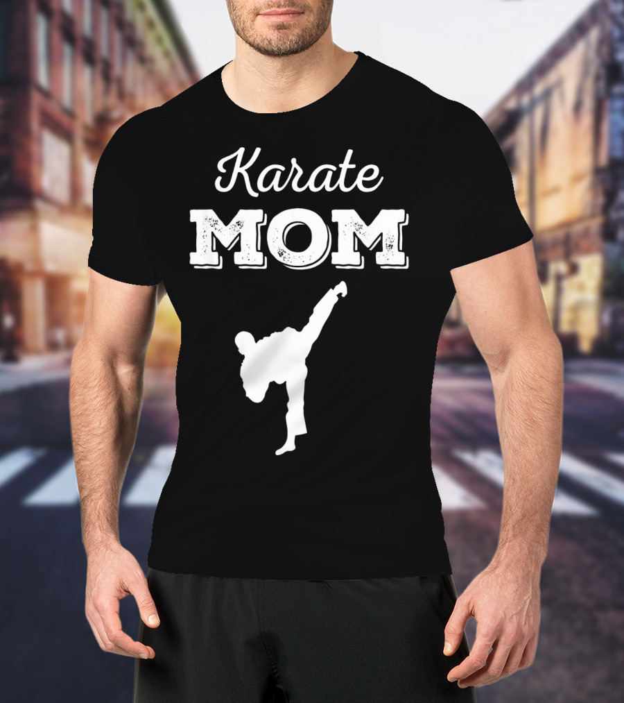 Karate Mom Martial Arts Silhouette Kick T-Shirt