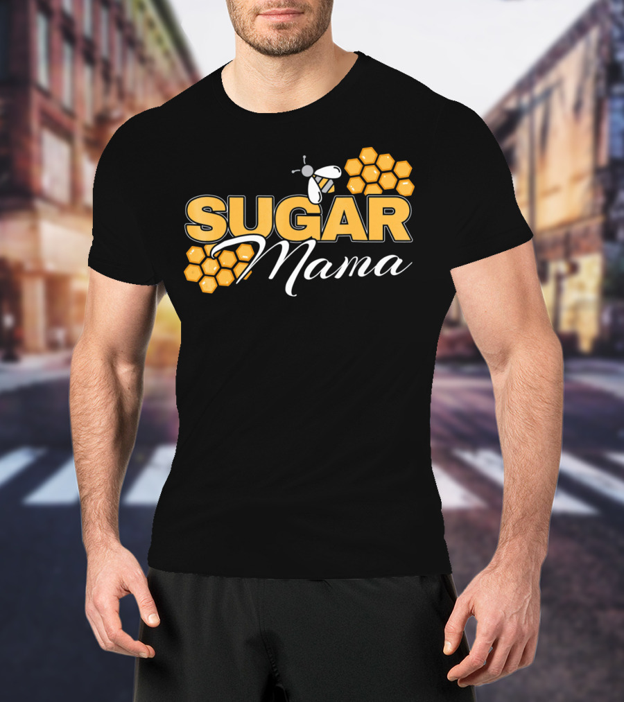 Sugar Mama Bee Hive Honeycomb T-Shirt