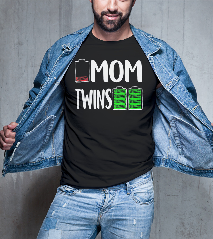 Mom Low Battery Twins Full Charge T-Shirt