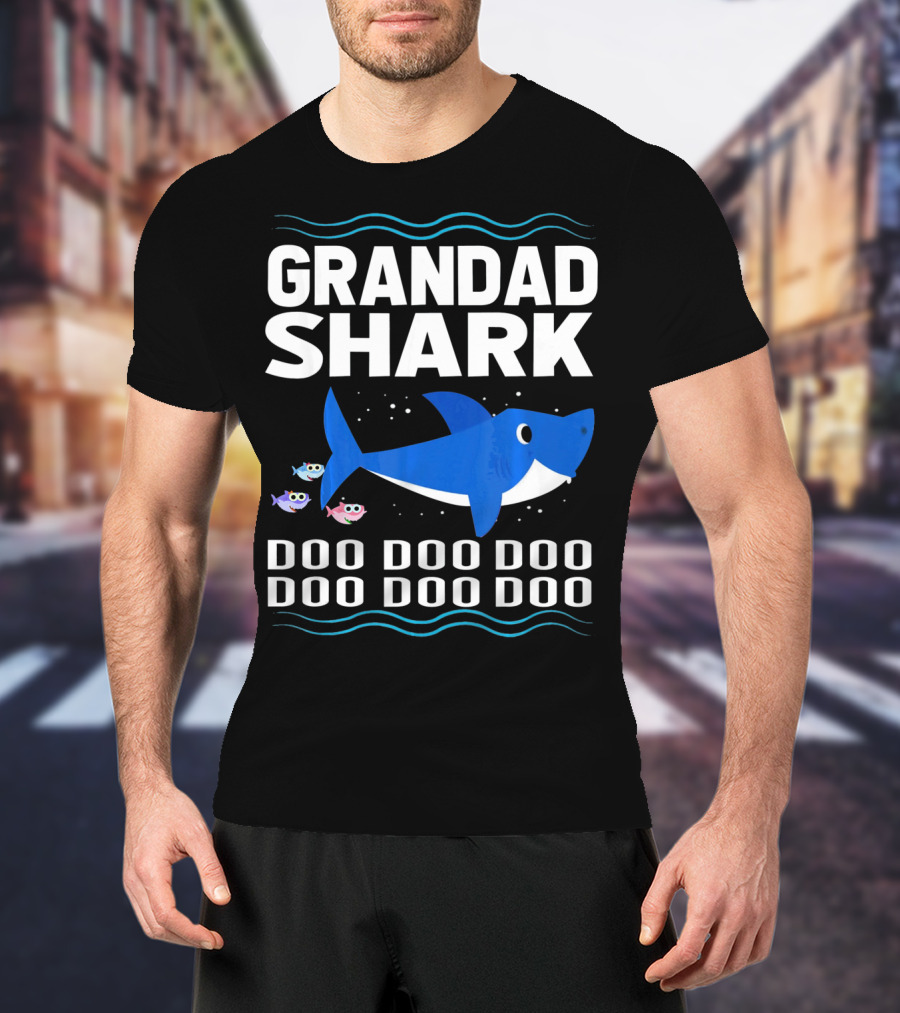 Grandad Shark Doo Doo Doo Doo Doo Doo Funny Baby T-Shirt