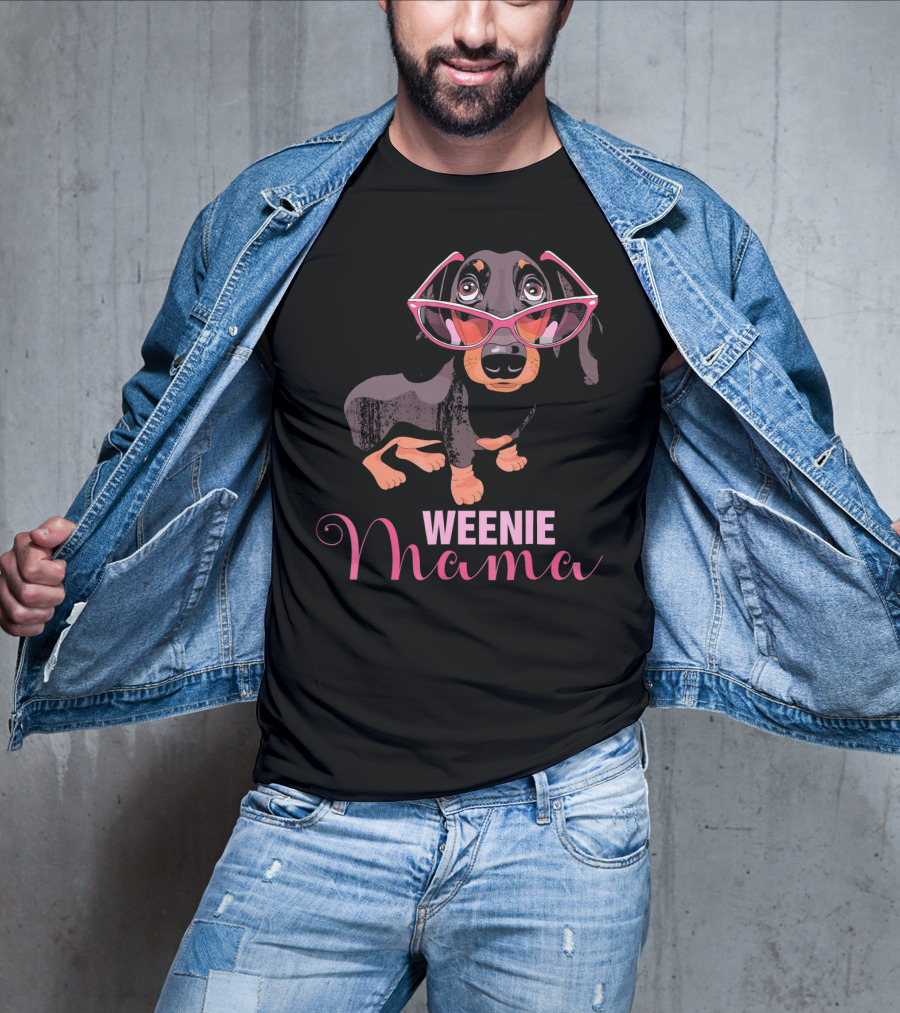 Weenie Mama Cute Dachshund Sunglasses T-Shirt