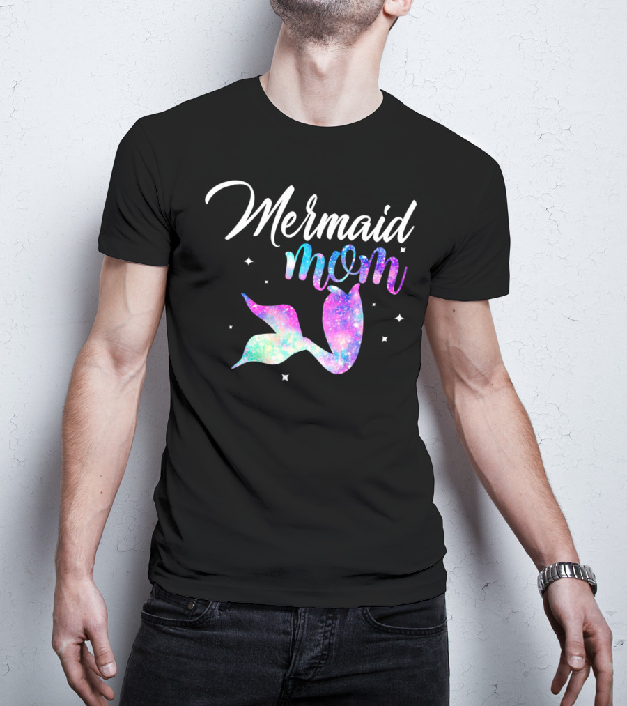 Mermaid Mom Mother Mermom Birthday T-Shirt