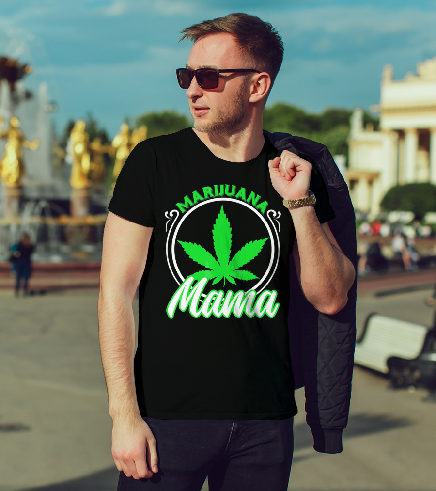 Marijuana Mama Mom Weed Leaf T-Shirt