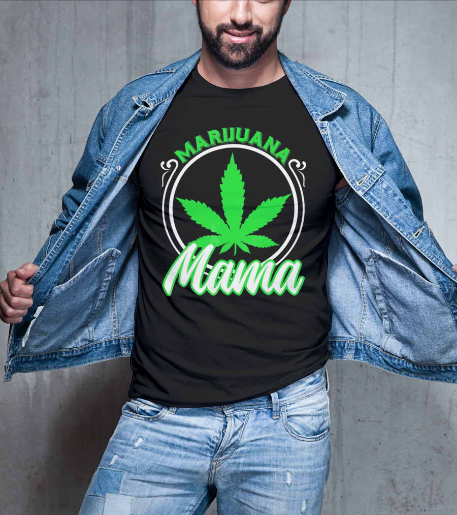 Marijuana Mama Mom Weed Leaf T-Shirt