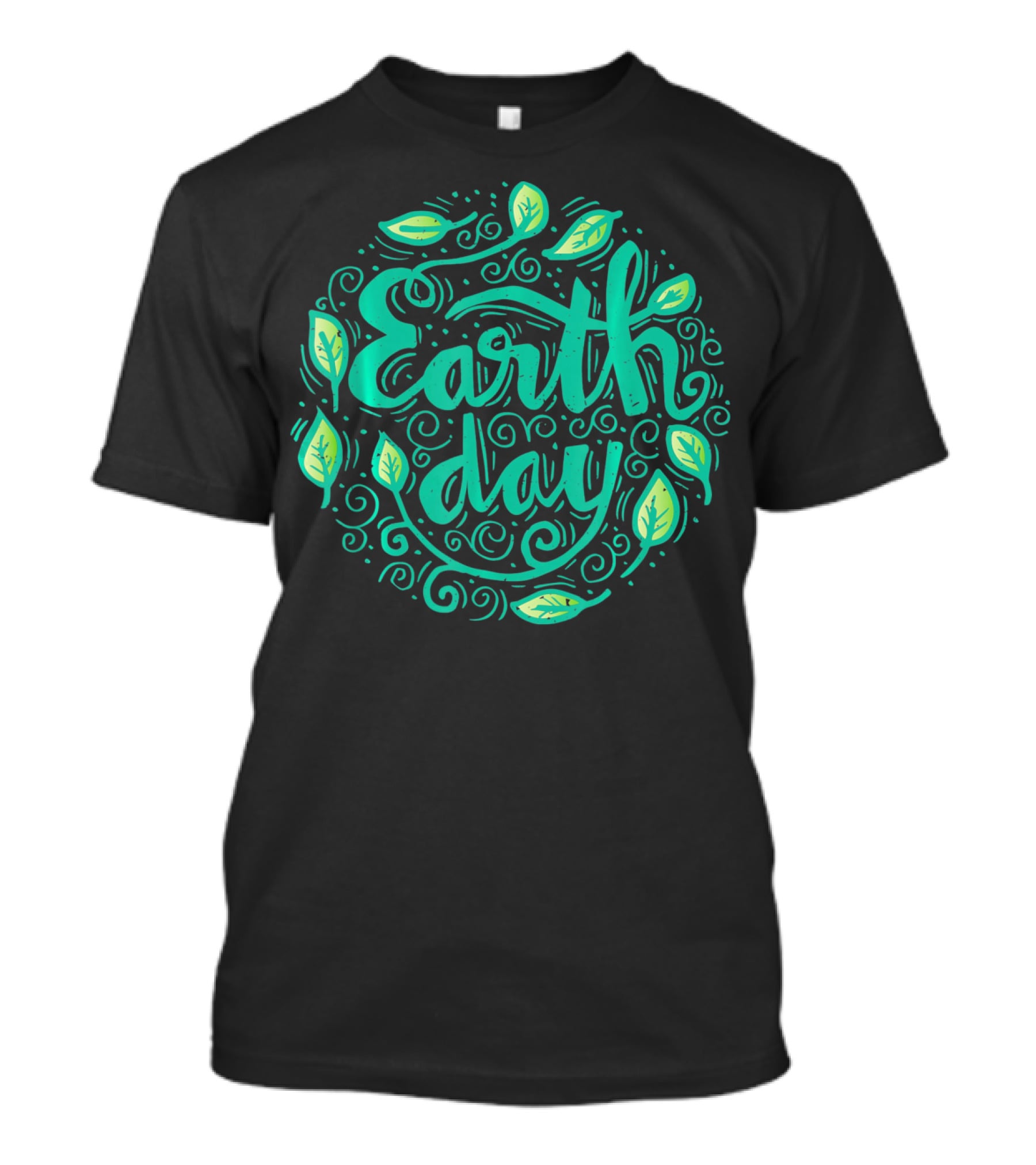 Earth Day Green Leaf Swirl T-Shirt