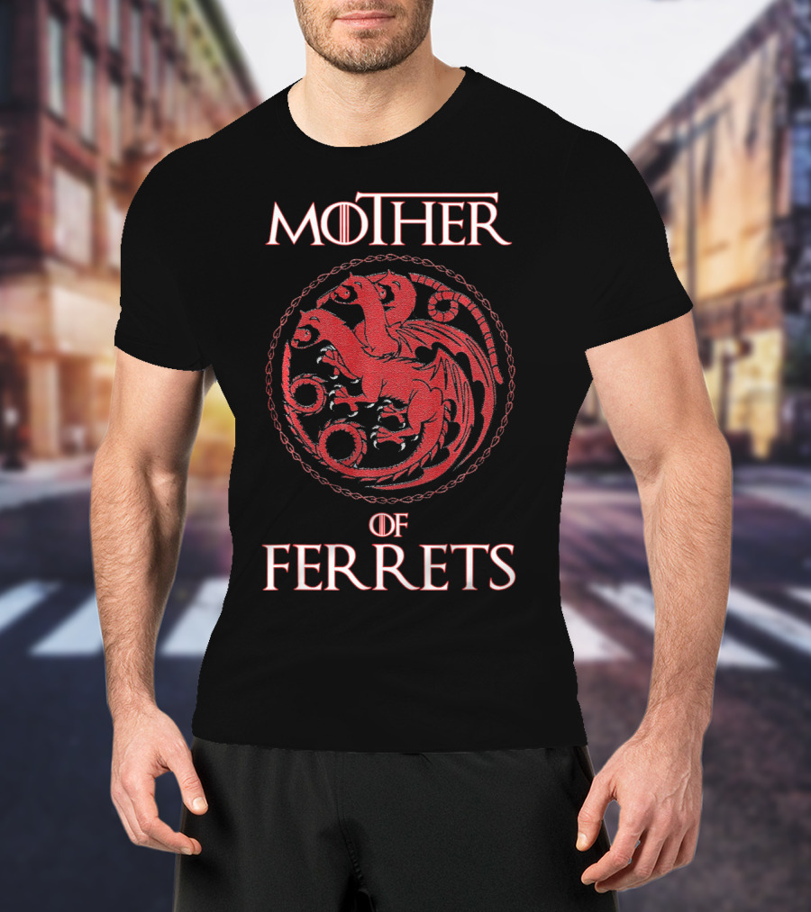Mother Of Ferrets Farm N Fancy Dragon Emblem T-Shirt