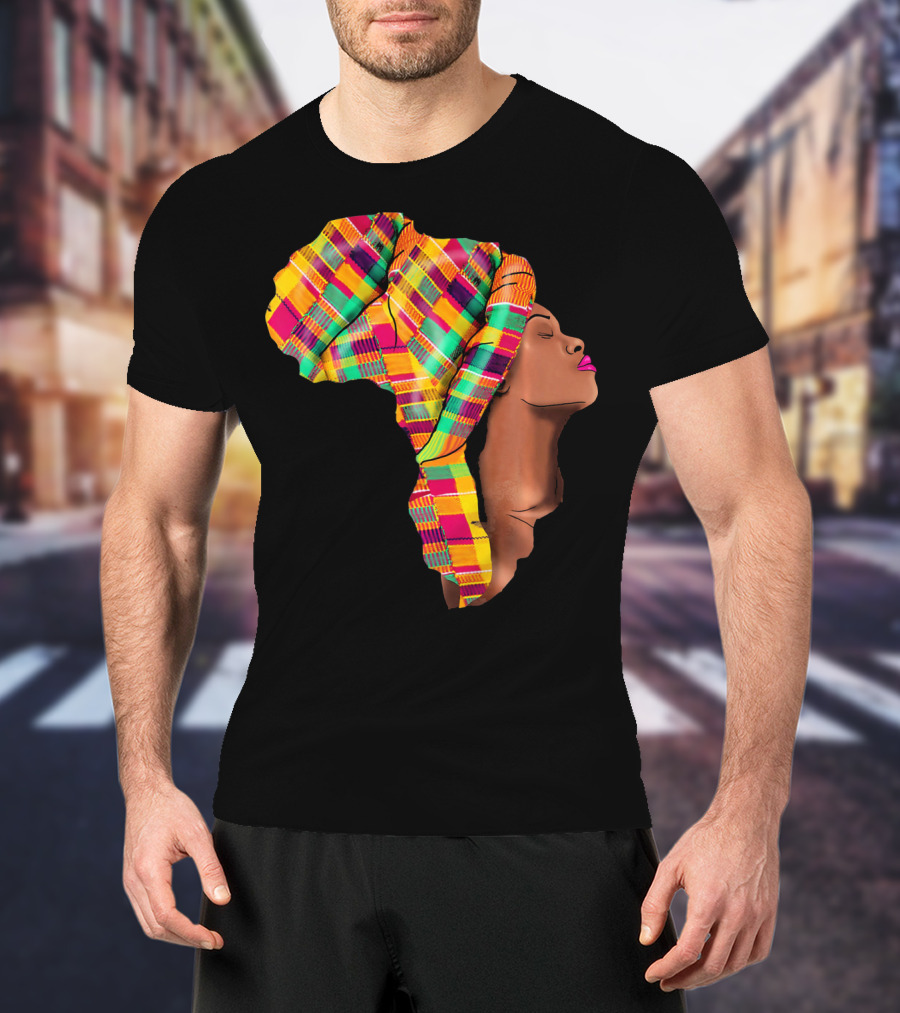 Oheneba Kente Headwrap African Mom Mother's Pride T-Shirt